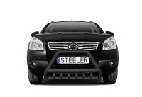 Pare-buffle avant avec grill NOIR - Nissan Qashqai (2007 - 2010)