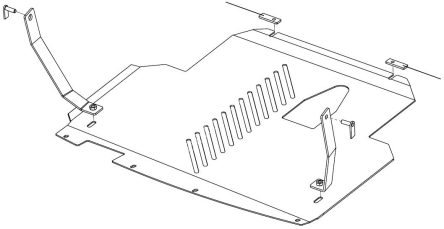 Osłona silnika i skrzyni biegów - aluminiowa 5 mm - Ford Courier (2018 -)