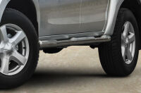 Stainless steel side bars with checker plate steps - Isuzu D-Max (2012 -)