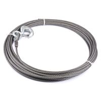 WARN Wire Winch Rope with Hook - 9,52 mm x 22,86 m, 6849 kg