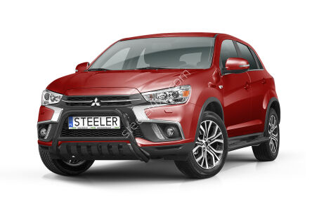 Pare-buffle avant avec plaque de protection NOIR - Mitsubishi ASX (2017 - 2019)