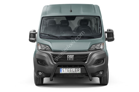 Orurowanie przednie bez poprzeczki CZARNE - Citroen Jumper / Fiat Ducato / Peugeot Boxer (2006 - 2014 - 2016 -)