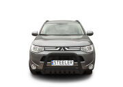 Pare-buffle avant avec plaque de protection NOIR - Mitsubishi Outlander (2012 - 2015)