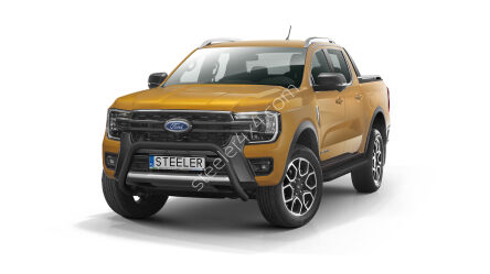 Orurowanie przednie bez poprzeczki CZARNE - Ford Ranger (2023 -)