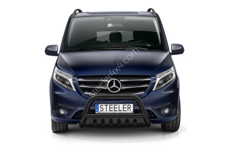 Pare-buffle avant avec plaque de protection NOIR - Mercedes-Benz Vito (2020 - 2024)