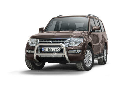 кенгурин с защитной пластиной - Mitsubishi Pajero (2007 - 2015 -)