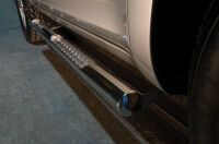 Stainless steel side bars with checker plate steps - Toyota RAV4 (2006 - 2010)