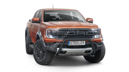 Orurowanie przednie bez poprzeczki CZARNE - Ford Ranger Raptor (2023 -)