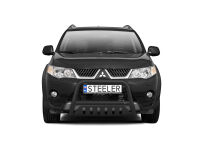 Frontschutzbügel mit Blech SCHWARZ - Mitsubishi Outlander (2007 - 2009)