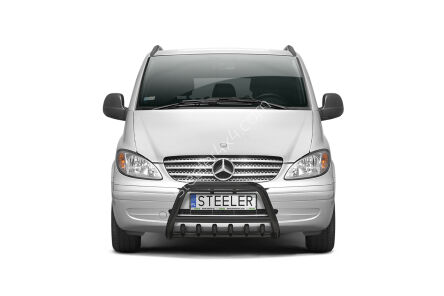 Orurowanie przednie z grillem CZARNE - Mercedes-Benz Vito (2003 - 2010)