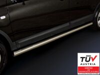 Stainless steel side bars - long version - Nissan Qashqai (2010 - 2013)