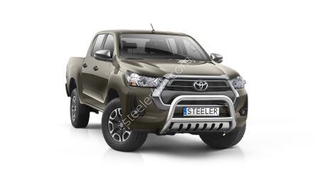 Pare-buffle avant avec plaque de protection - Toyota Hilux (2021 -)