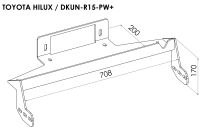 Montageplatte für Seilwinden (Breite) - Toyota Hilux (2015 - 2018)