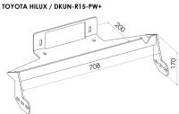 Hidden winch mounting plate (wider) - Toyota Hilux (2015 - 2018)