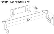 Montageplatte für Seilwinden (Breite) - Toyota Hilux (2015 - 2018)