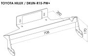 Hidden winch mounting plate (wider) - Toyota Hilux (2015 - 2018)