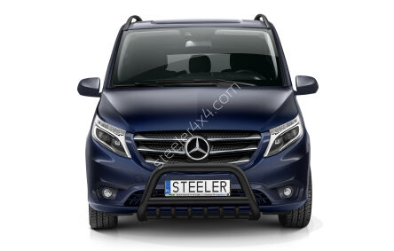 Orurowanie przednie z grillem CZARNE - Mercedes-Benz Vito (2020 - 2024)