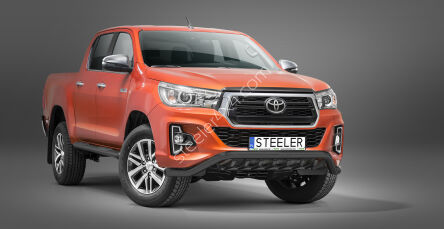 Frontschutzbügel mit Grill SCHWARZ - Toyota Hilux (2018 - 2021)