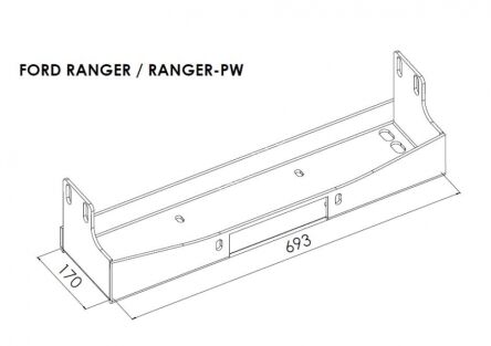 Support de treuil - Ford Ranger (2007 - 2012)