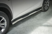 Stainless steel side bars with plastic steps - Lexus NX F-Sport (2014 - 2020)