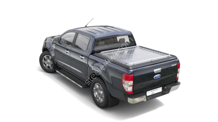Klapa aluminiowa Mountain Top Heavy Duty z relingami - Ford Ranger (2012 - 2016 - 2019 - 2022) / Ford Raptor (2019 - 2022)
