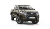 Orurowanie przednie bez poprzeczki CZARNE - Toyota Hilux (2021 -)