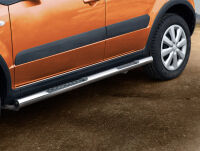 Stainless steel side bars with checker plate steps - Suzuki SX4 (2006 - 2013)