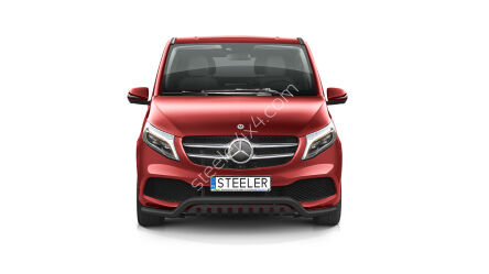 Front cintres pare-buffle avec plaque de protection NOIR - Mercedes-Benz V-Class (2019 -)