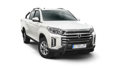 Pare-buffle avant avec barre transerversale NOIR - SsangYong Musso (2021 -)