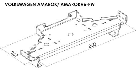 Płyta montażowa wyciągarki - Volkswagen Amarok V6 (2016 - 2022)