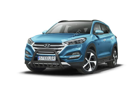 Frontschutzbügel mit Grill SCHWARZ - Hyundai Tucson (2015 - 2018)