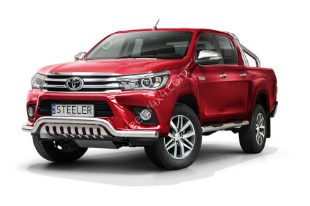 нижний передний бампер с защитой типа Б - Toyota Hilux (2015 - 2018)