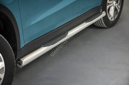 Stainless steel side bars with plastic steps - Suzuki Vitara (2015 - 2018 -)