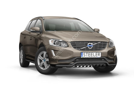 Front cintres pare-buffle avec plaque de protection NOIR - Volvo XC60 (2014 - 2017)