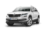 Front cintres pare-buffle avec plaque de protection NOIR - Skoda Kodiaq (2016 - 2021)