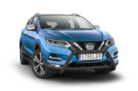 Orurowanie przednie bez poprzeczki CZARNE - Nissan Qashqai (2017 - 2021)