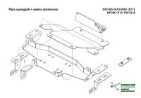 Hidden winch mounting plate with radiator's skid plate (aluminium) - Nissan Navara NP300 (2015 -)