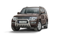 Pare-buffle avant avec plaque de protection - Mitsubishi Pajero (2007 - 2015)