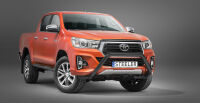 Pare-buffle sans barre transversale 76mm NOIR - Toyota Hilux (2018 -)