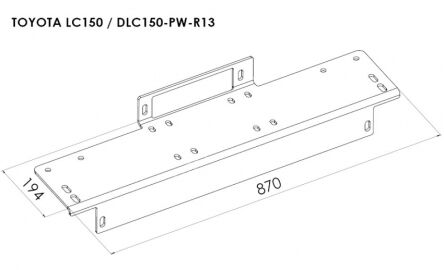 Hidden winch mounting plate - Toyota Land Cruiser 150 (2013 - 2017)