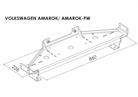 Hidden winch mounting plate - Volkswagen Amarok (2009 - 2016)