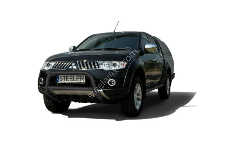 Orurowanie przednie z poprzeczką CZARNE - Mitsubishi L200 (2006 - 2009)