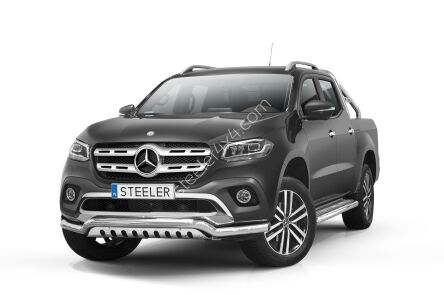 Front cintres pare-buffle avec plaque de protection - Mercedes-Benz X-Class (2017 -)