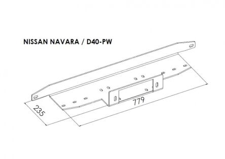 Монтажная плита для лебёдеки - Nissan Navara (2005 - 2010)