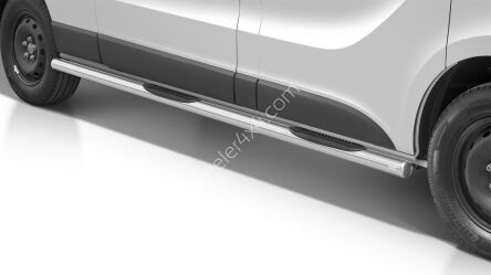 Stainless steel side bars with plastic steps - Renault Trafic (2014 - 2019 - 2021)