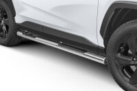 Stainless steel side bars with checker plate steps - Toyota RAV4 (2018 -)