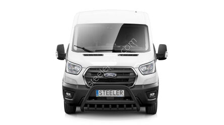 Orurowanie przednie z grillem CZARNE - Ford Transit (2014 - 2019 -)