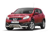 Front cintres pare-buffle avec plaque de protection - Nissan Qashqai (2010 - 2013)