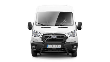 Orurowanie przednie bez poprzeczki CZARNE - Ford Transit (2014 - 2019 -)