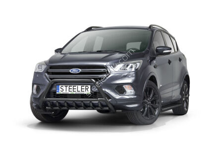 Orurowanie przednie z grillem CZARNE - Ford Kuga (2017 - 2019)